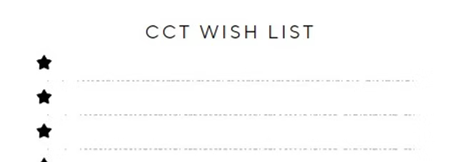 CCT Wish List